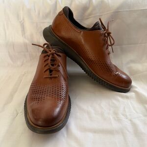 Cole Haan Brown Perforated Oxfords